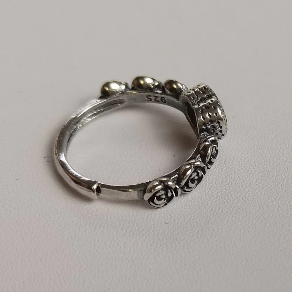 Second-hand women's vintage silver ring - Picture 3 of 5